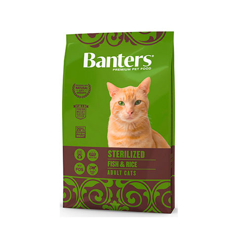 Banters Sterilized корм для кошек рыба с рисом